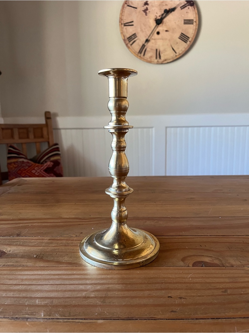 Vintage EB Baldwin Brass Candlestick Holder
